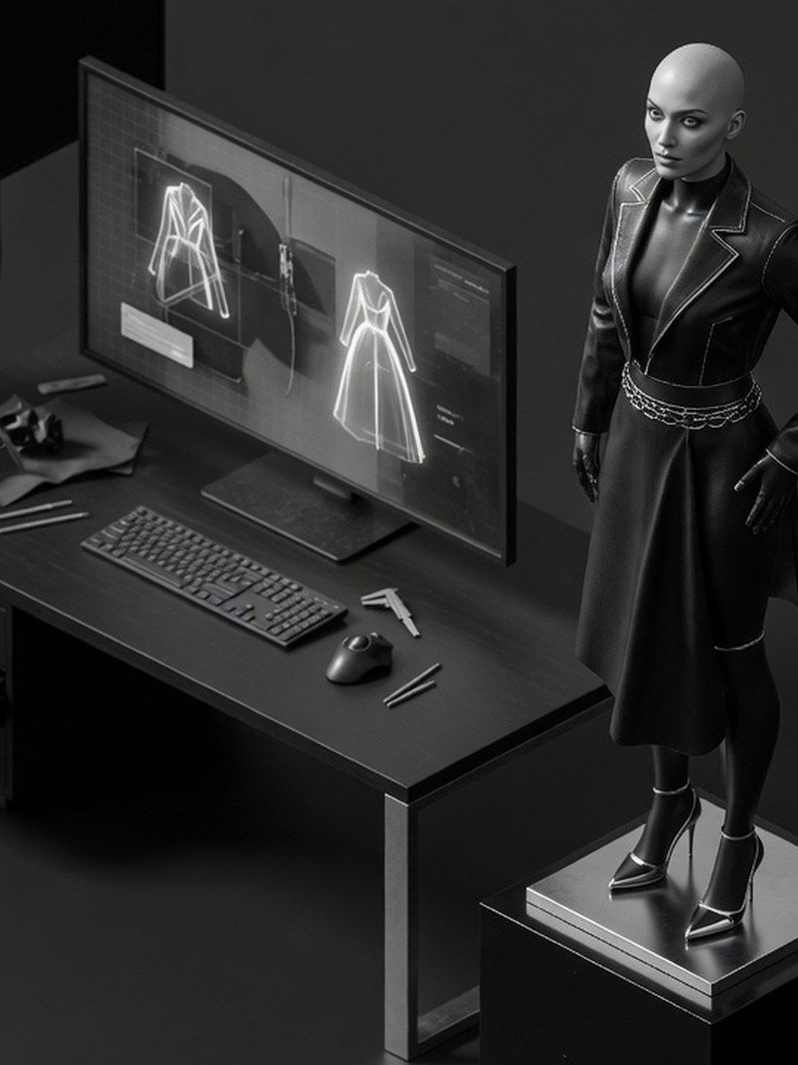 Close portrait of the isometric goddess figurine
